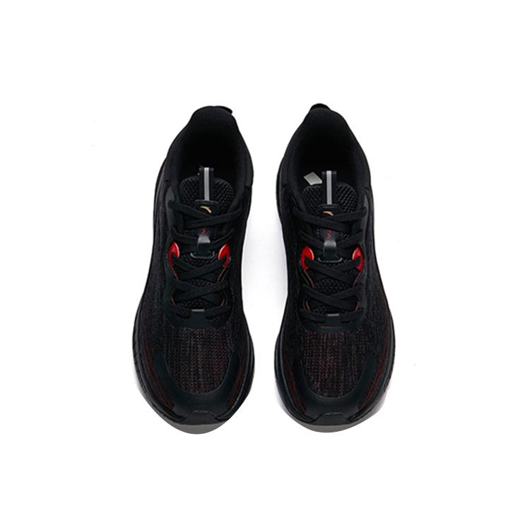 New Anta Breathable Low Top Running Shoes Men's Black Red 112135558S-4