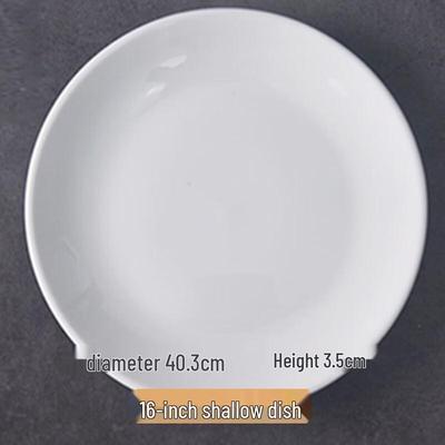 Biały Okrągły Ceramiczny Talerz Obiadowy