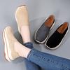 Women's Platform Loafers Moccasins Casual Slip On Thick Sole Height Increase Shake Shoes for Mother Plus Size