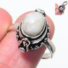 Natürlicher Mondstein Edelstein Handgefertigt 925 Sterling Silber Schmuck Ringgröße 7 AR-17517