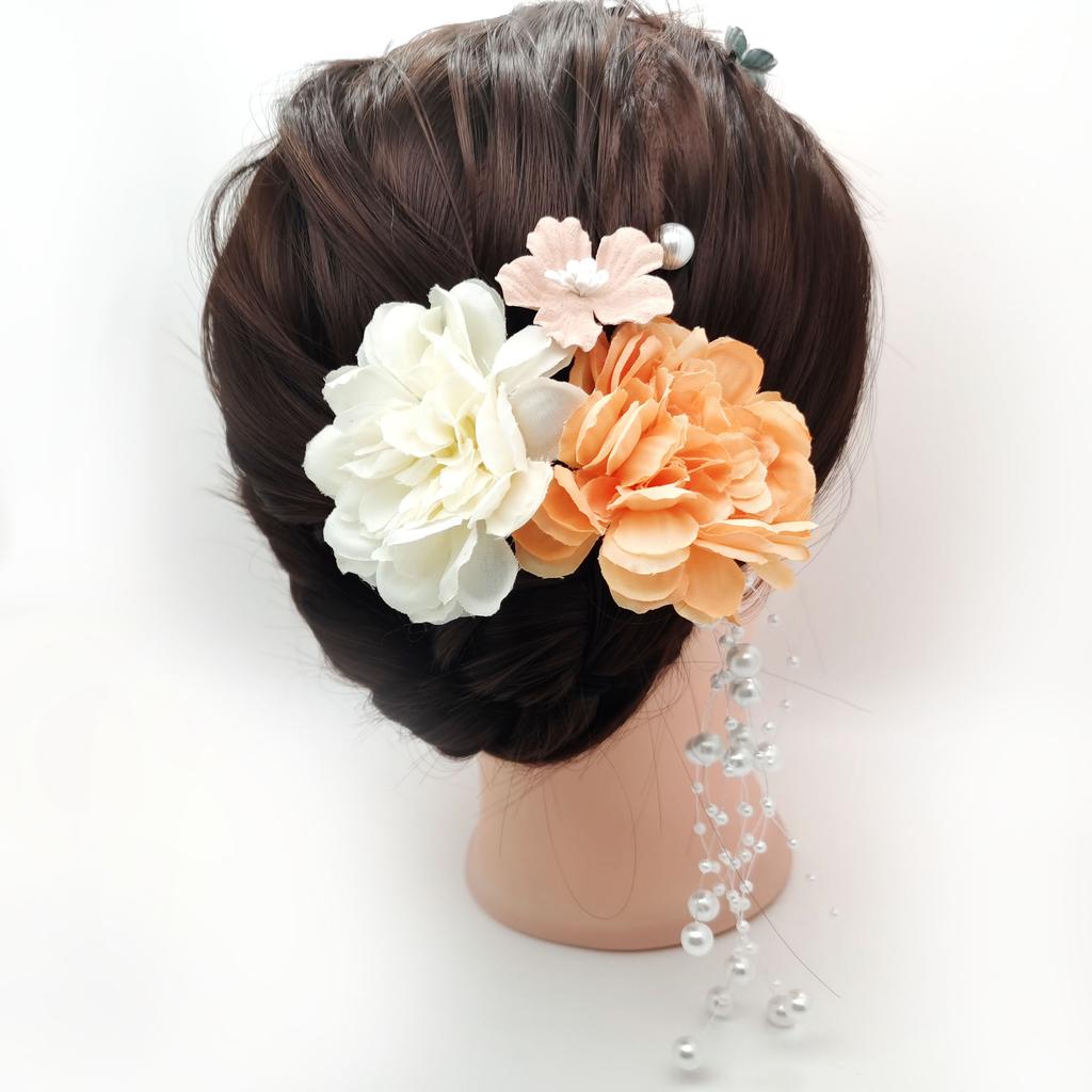 Japanese Style Hairpin Set Spring Flower Element Hair Stick For Women Elegant Vintage Girls Hair Clip Silk Hair Accessories