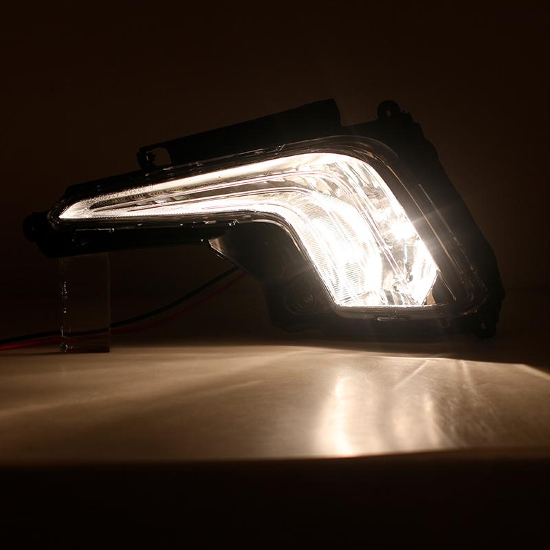 For Kia Rio K2 2011 2012 2013 2014 Front Bumper Fog Light DRL Daytime Driving Running Lamp Foglight