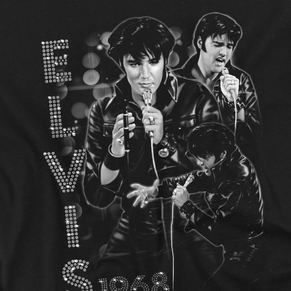 Elvis Presley Unisex Adult Leathered T-Shirt