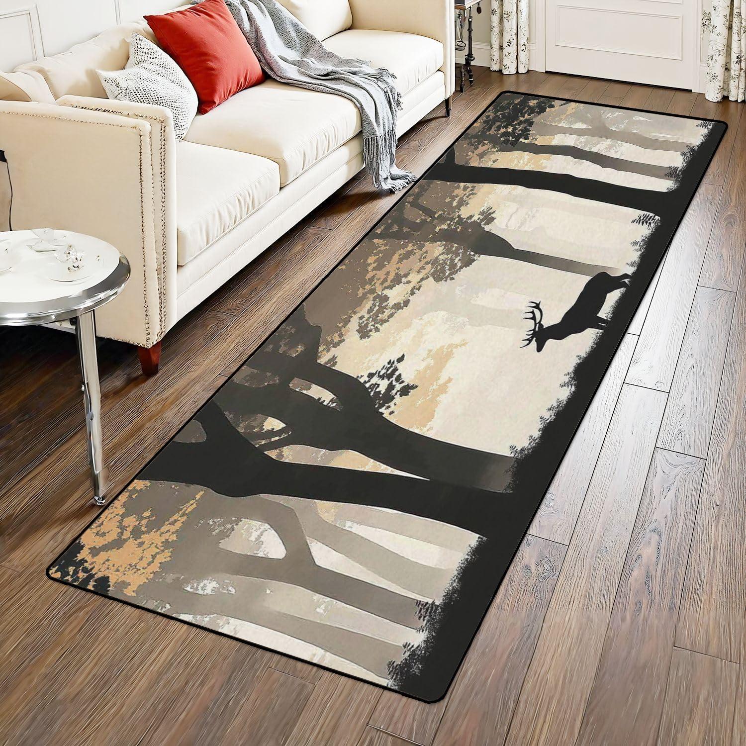 

Японский аниме пейзажный коврик—Нескользящий мягкий коврик для спальни, эркера, кабинета и декора для компьютерного кресла 50X160CM (1.6X5.3FT