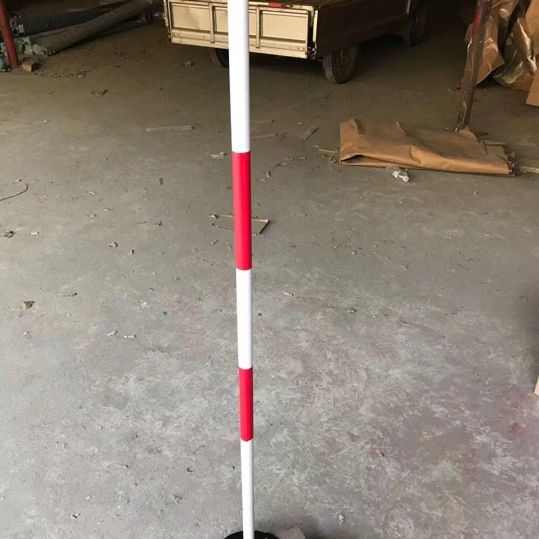 Cast Iron Base Slalom Training Poles for Middle School Exams – Red and White Snake-Shaped Obstacle Poles for Football and Basketball.