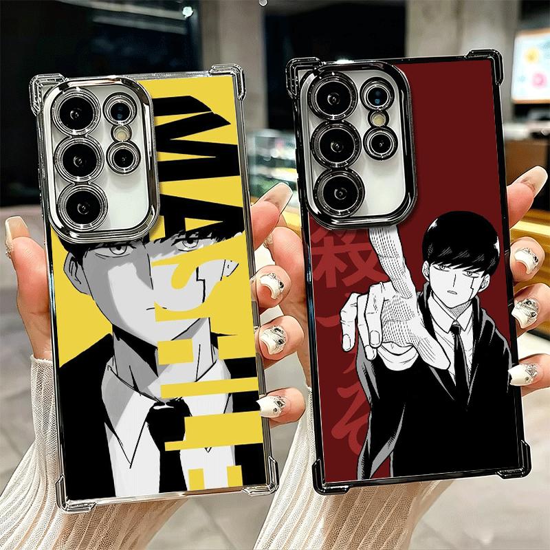 Mashle Magic And Muscles Anime Plating Phone Case For Samsung Galaxy S24 S25 FE S26 Edge S23 Ultra S22 S21 Plus S20 Anti-Fall Ai