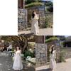 Summer Beach Vacation Maxi Dress With Lace Trim For Women