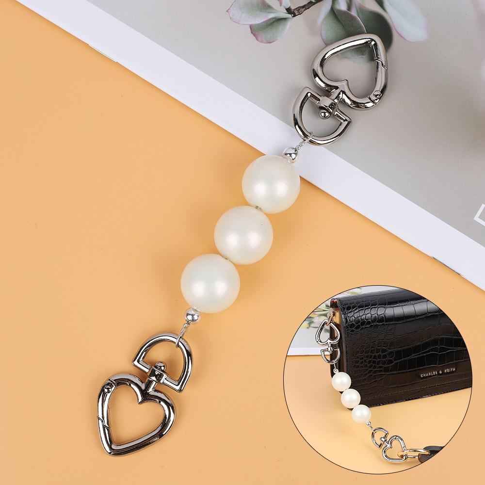 Imitate Pearl Bag Strap Extender Accessories for Handbag Purse Belt Handles Bead Chain Women Shoulder Bag DIY Replacement Straps