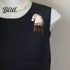 Horse Brooch Retro Tasseled Head Design Men Women Jewelry Pin