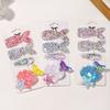 4 Stück Kinder Süße Haar Pony Clip Set Fischschwanz Bedruckte Schmetterling Haarspangen Kinder BB Clips Haarspangen Mädchen Accessoires Kopfschmuck