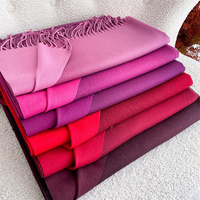 New Luxury 38 Color Winter Scarf for Women Long Warm Cashmere Scarves Hijab Lady Solid Shawl Wrap Pashmina Bandana Head Scarf