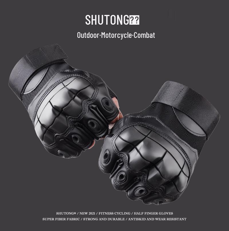 Men s Half-Finger Non-Slip Motorcycle and Outdoor Tactical Gloves