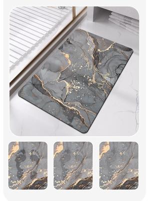 Diatom Printing Bathroom Thickening Mat Bath Non-slip Carpets In Wash Basin Bathtub Side Floor Rug Shower Room Doormat Memory Foam 3D Pad