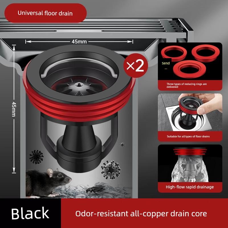Germany's 2026 New Model All-Copper Floor Drain Deodorizer, Universal Bathroom Sewer Cover To Prevent Odor Backflow