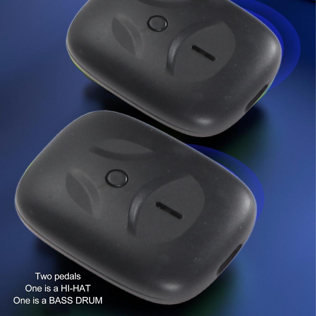 Virtual Electronic Drum Noiseless Air Drumstick Set with Drumstick Portable 3D Motion Sensing Drum Set for and Kids Set, Pedals, Beginners, Adults,