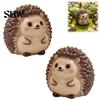 Pastorale Gartendekorationen 2 Stück Niedlicher Igel Harz Mini für Sukkulenten Topf Terrarium, Mikro-Landschaft Outdoor Miniatur Dekoration, Miniaturwald