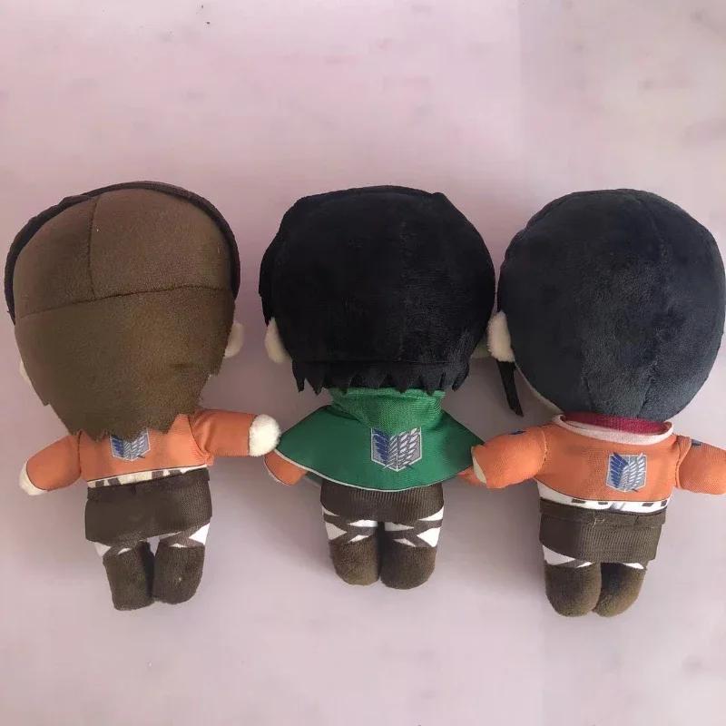 Attack on Titan Plush Toys Levi Ackerman Stuffed Dolls Cartoon Eren Jaeger Plushie Figure Peluche Pillow Kids Christmas Gifts
