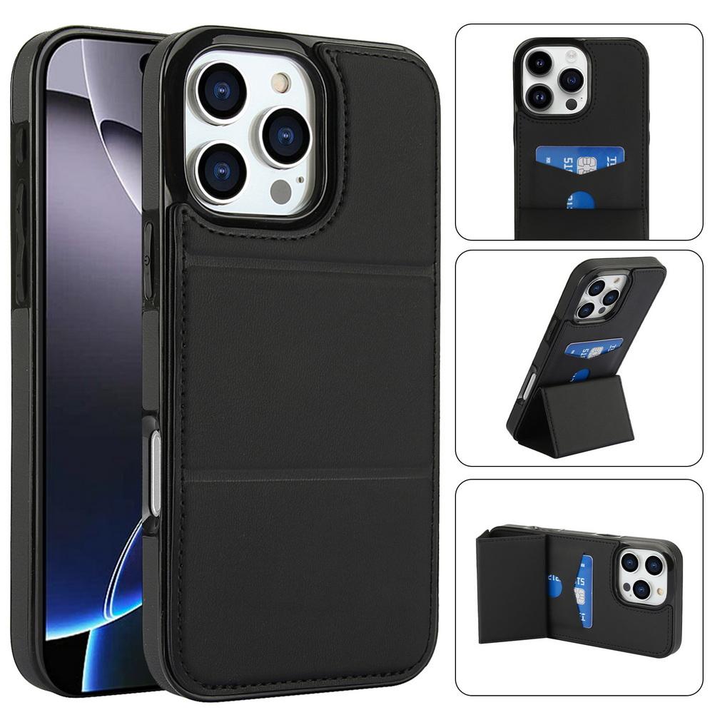 Custodia a Portafoglio Pieghevole Magnetica in Pelle con Slot per Carte di Credito per iPhone 16e 16 Pro Max 15 Pro 14 + 13 12 11 XR XS X 8 Plus 7 Cover