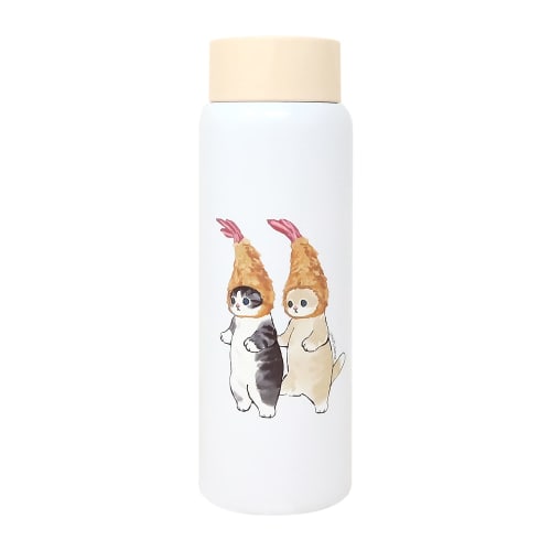 

mofusand Vacuum-Sealed Stainless Steel Bottle, 200ml (Double Shrimp Tempura Nyan) 53-2051