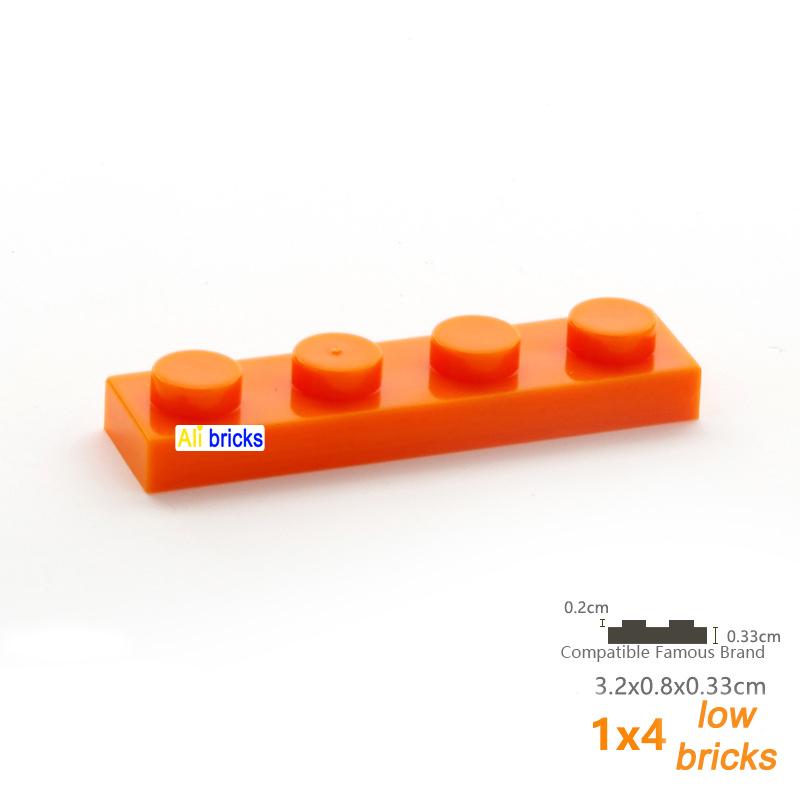 30pcs/lot DIY Blocks Building Bricks Thin 1X4 Educational Assemblage Construction Toys for Children Size Compatible With 3710