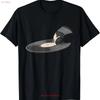 Schallplatte Pizzastück Sammler Musikliebhaber RPM T-Shirt vintage Gewaschenes Oberteil für den Alltag Designer-Kleidung Bequem