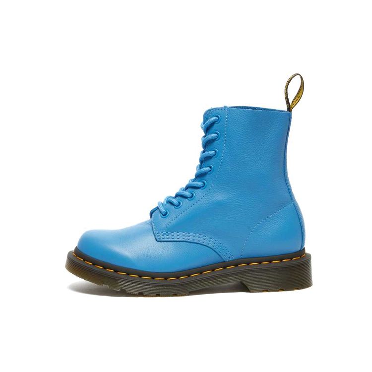 Dr. Martens 1460 Leather Round Toe Lace-Up Short Boots Women Boots Medium-Blue 26902416