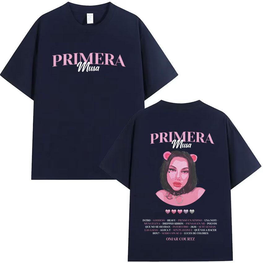 Trendy Rapper Omar Courtz Primera Musa Harajuku Graphic High Quality Tshirts Mens Casual Tee Shirt Hip Hop Oversized Cotton Tops