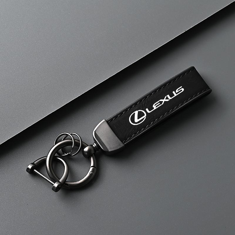 

Leather Car Logo Keychain Key Chains Rings Pendant For Lexus GS F Sport 350 Ct200h Uvx 250h Nx 300h Rx Auto Keyring Accessories