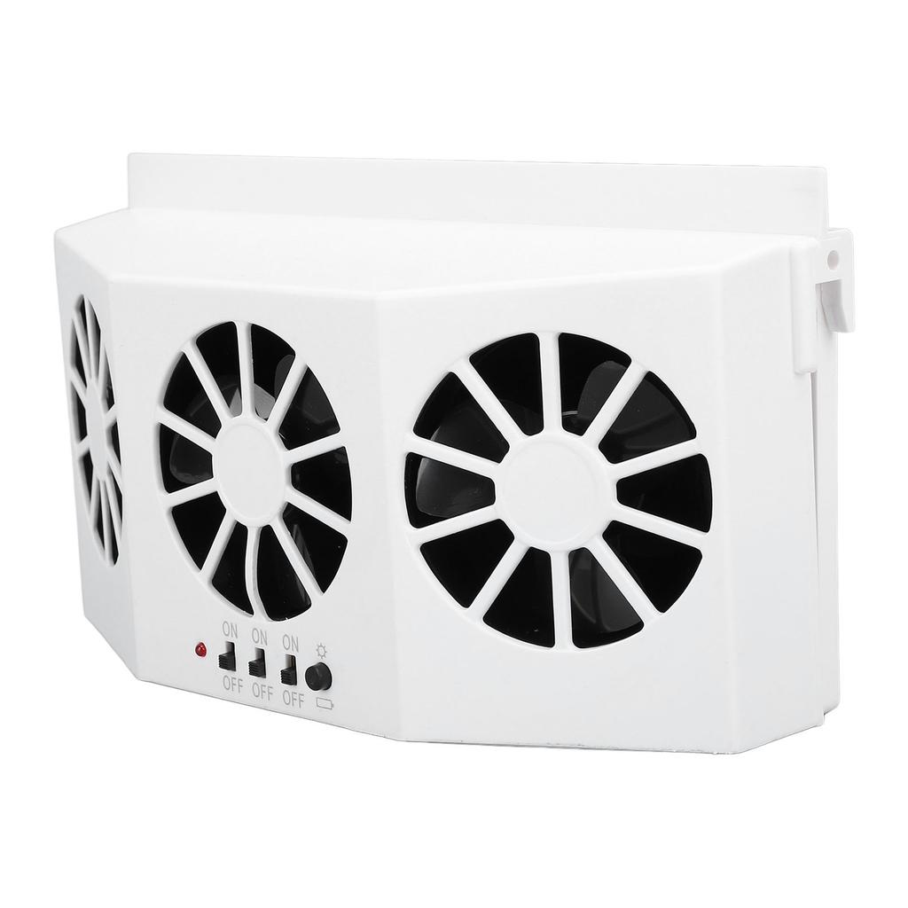 Car Exhaust Fan Solar Powered 3 Fans Ventilation Cooling Odor and Humidity Removal Auto Ventilator