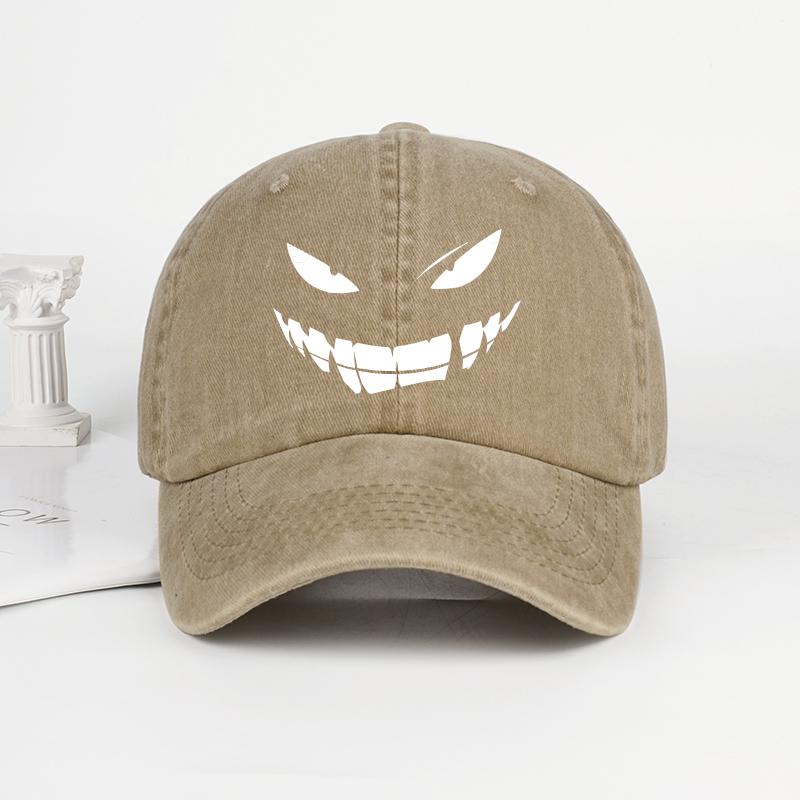 

Devil Smile Washable Baseball Cap Lightweight and Breathable Edgy Dark Style Fashion StateUnisext Daily Commute Outdoor Hiking Hol