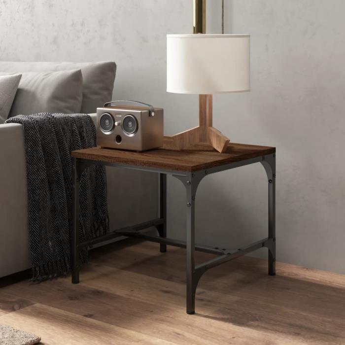 819401 vidaXL Table basse Chêne marron 50x50x35 cm Bois d'ingénierie