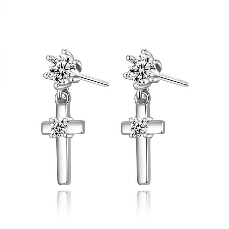 925 Sterling Silver Women s Tassel Stud Earrings with Cubic Zirconia 925 Sterling Silver
