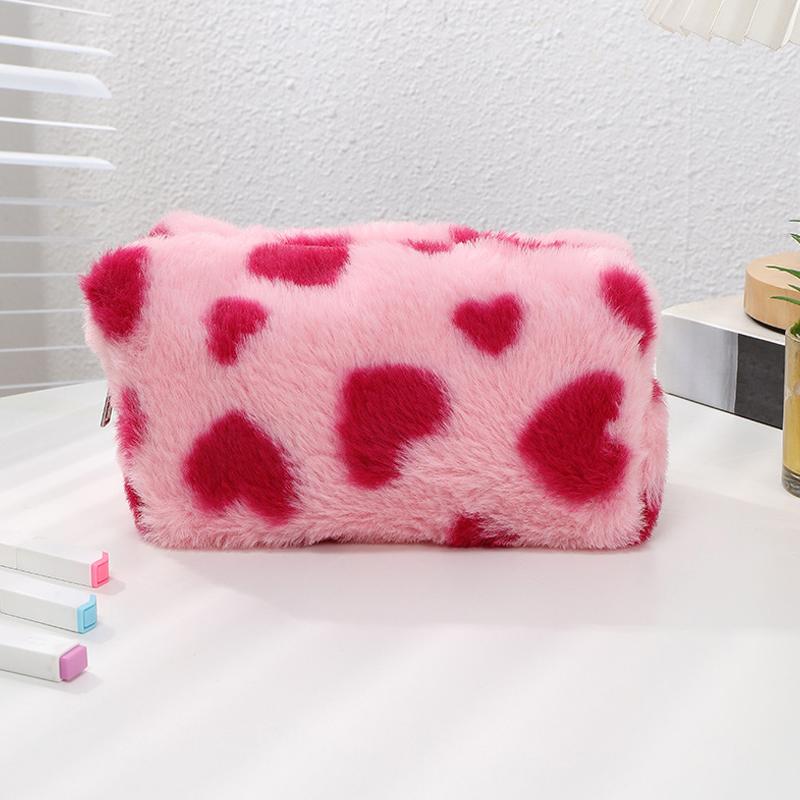 

Heart Shape Makeup Bags For Women Soft Travel Cosmetic Bag Organizer Case Lady Girls Make Up Case Necessaries Handbags Case рожевий