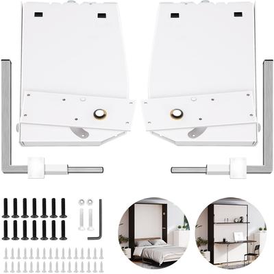 Murphy Mounting Wall Springs Mechanism Heavy Duty Support Hardware DIY Kit for King Queen Bed (Vertical), White