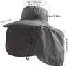 Summer Men's Outdoor Sun Hat Shawl Fishing Hat UV Mountaineering Hat Waterproof Sun Hat Fisherman's Hat
