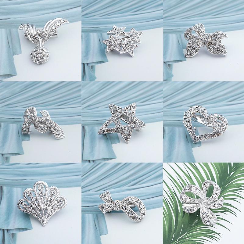 1PC DIY Brooch pin Women Crystal Rhinestone Jewelry Elegant Simple Brooch