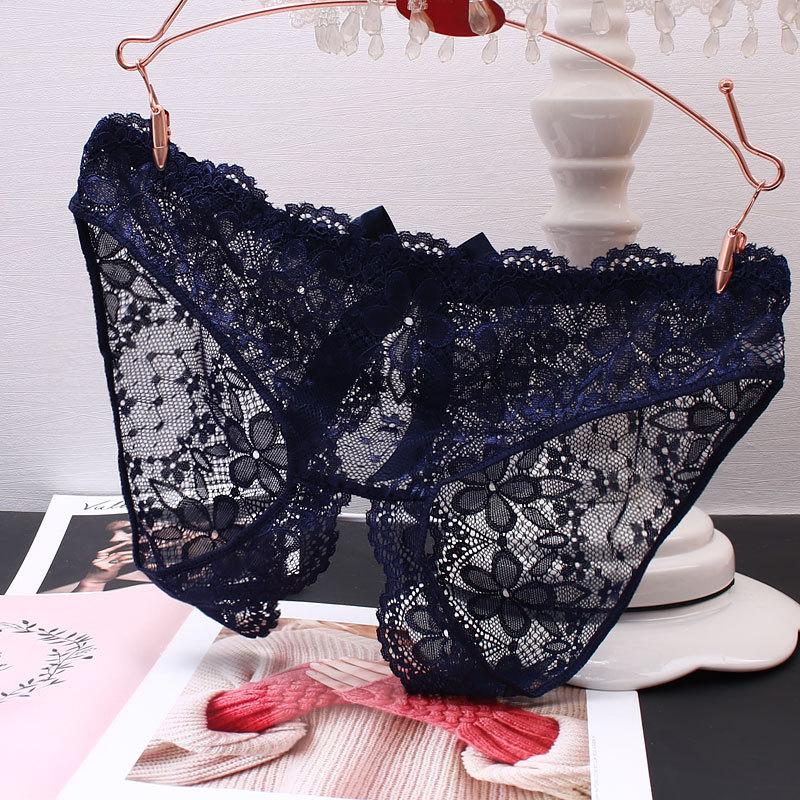 Îmbrăcăminte de modă pentru femei Lenjerie Crotch Deschis Tentație Perspectivă Lenjerie de corp sexy Dantela Slip cu gol