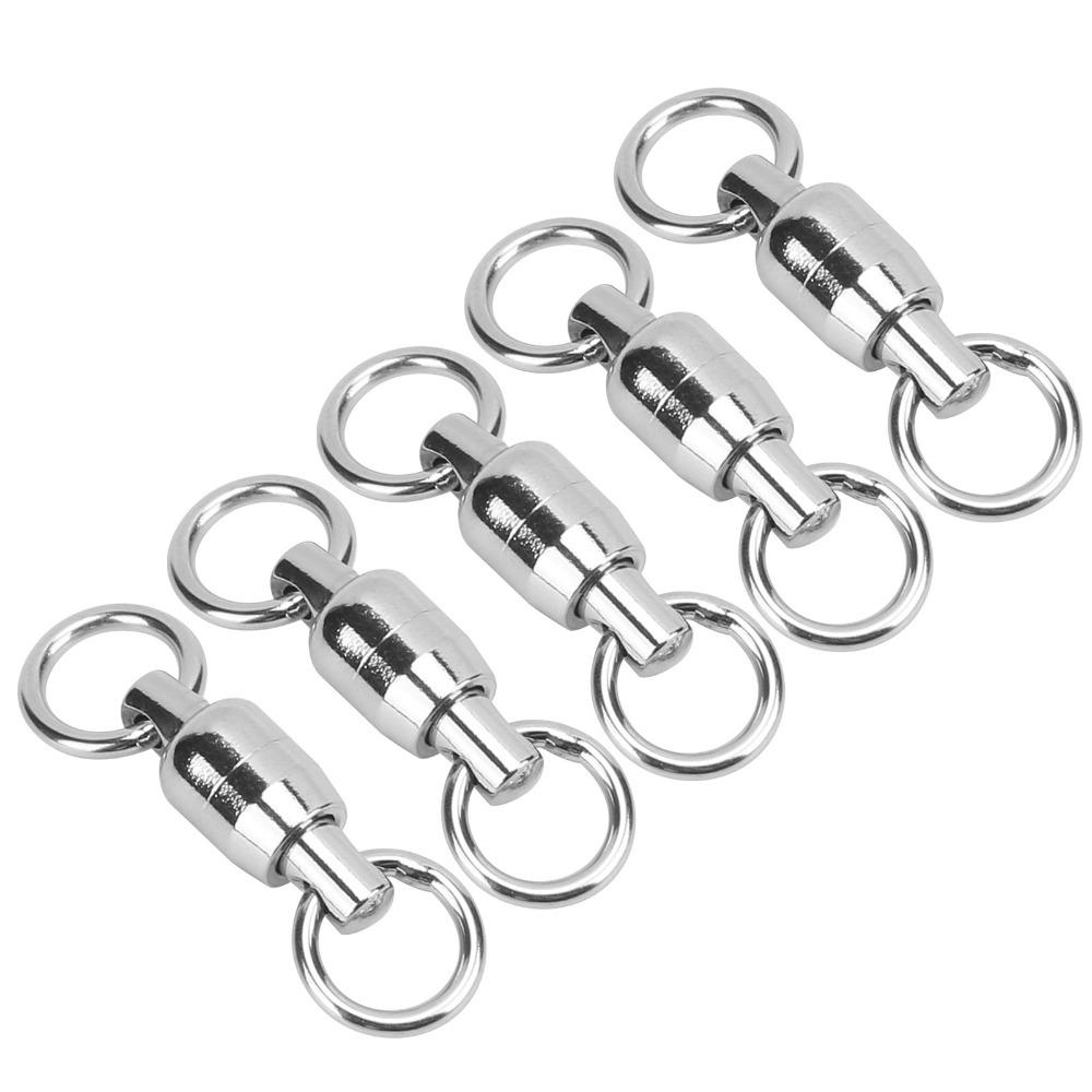 20PCS Stainless Steel Fishing Rolling Connector Fishing Swivel Connector  for Fishing Accessories