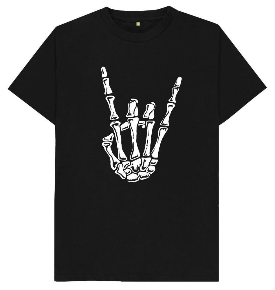Skeleton Rock Fist Heavy Metal Punk Rock Music Lover Gift T Shirt