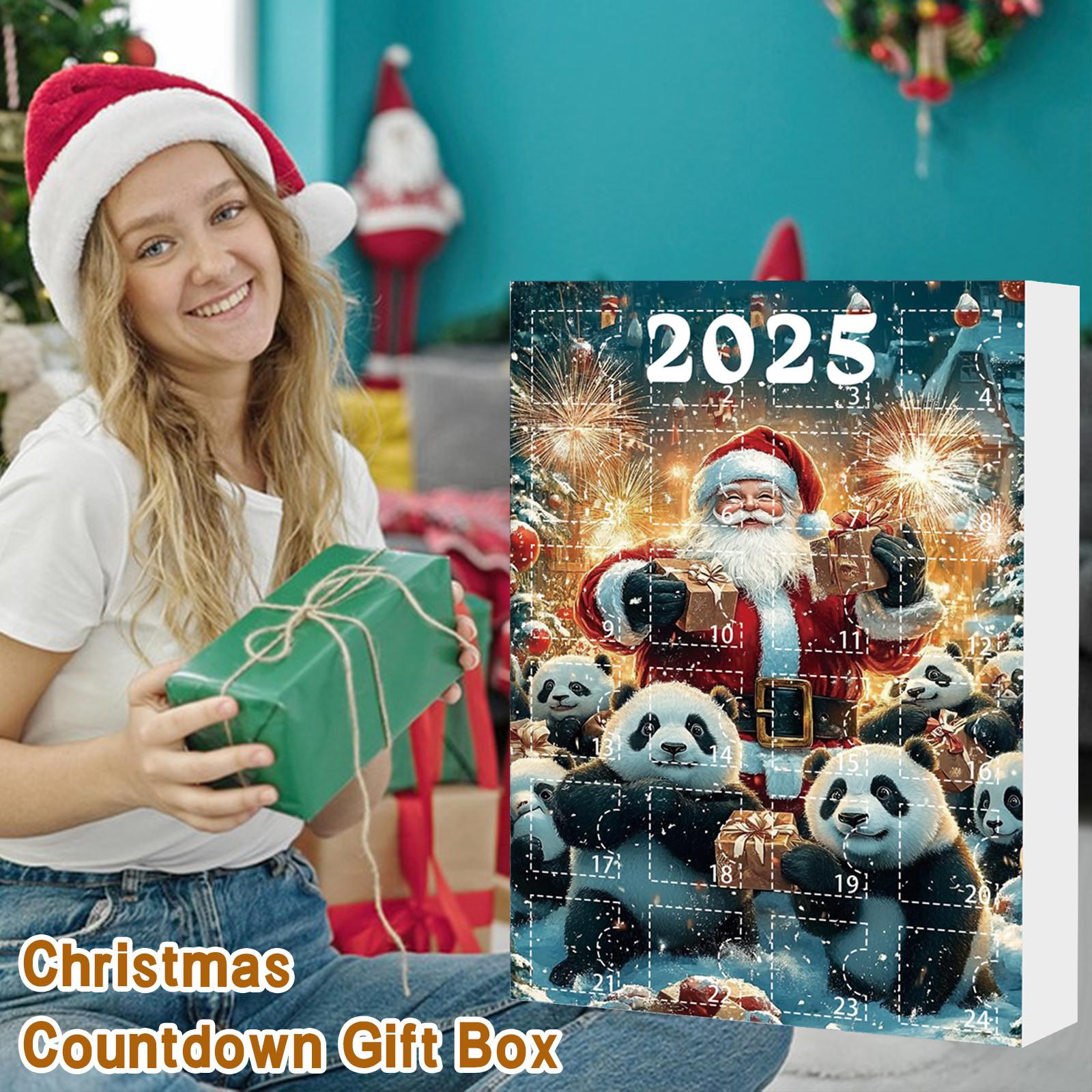 

24-дневный рождественский адвент-календарь, календарь обратного отсчета, 2D-подвеска в виде плоского акрилового медведя, подвеска обратного отсчета, милый шарм в виде рождественской елки One Size