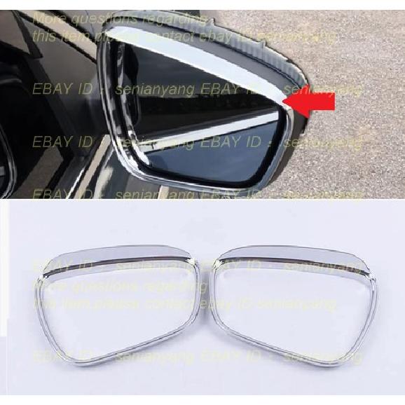ABS Mirror Frame Rain Eyebrow Cover Trim For -2024 Ford Escape Chrome
