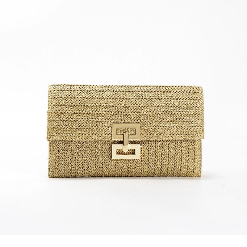 Ladies' Hand-held Bag Casual Woven Bag Summer Grass Woven Women's Bag