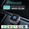 Ottocast Mini Slim Бездротовий Адаптер Бездротовий CarPlay Android Auto для Штатного Автомобіля Plug and Play WiFi Bluetooth Автоматичне Підключення