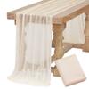 Caminho de Mesa Macio Rosa Blush Poeira Gaze Rústico Boho Natural Casamento Festa Chá de Bebê Jantar Ornamento Decoração