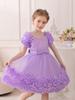 Girls' Flower Puff Tulle Dress - New Style Formal Skirt for Birthdays & Parties