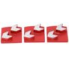 3Pcs Diamond Grinding Shoes Dovetail Concrete Aggreesive Cutting 2 Arrow Teeth Red 30#