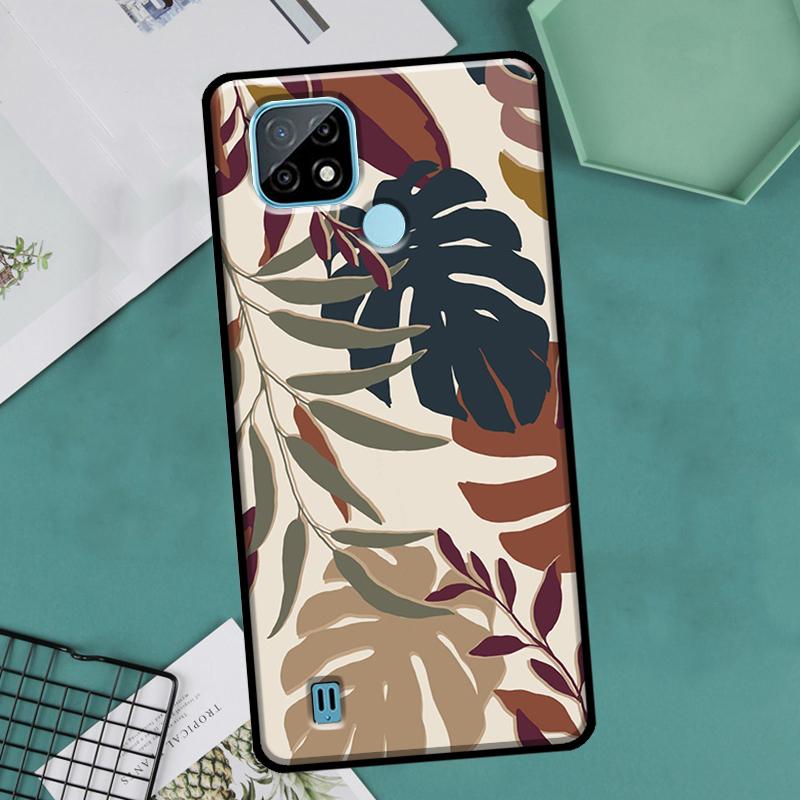 Vintage Leaves Flower For OnePlus 10 Pro 9 Pro 8T 9R Nord2 Case For Realme 9 8 Pro 8i 9i C35 GT Neo 2 3 Master