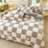 Winter Milk Fleece Bedding Four-piece Set Double-sided Fleece Thickened Sheets Quilt Cover Pillowcase