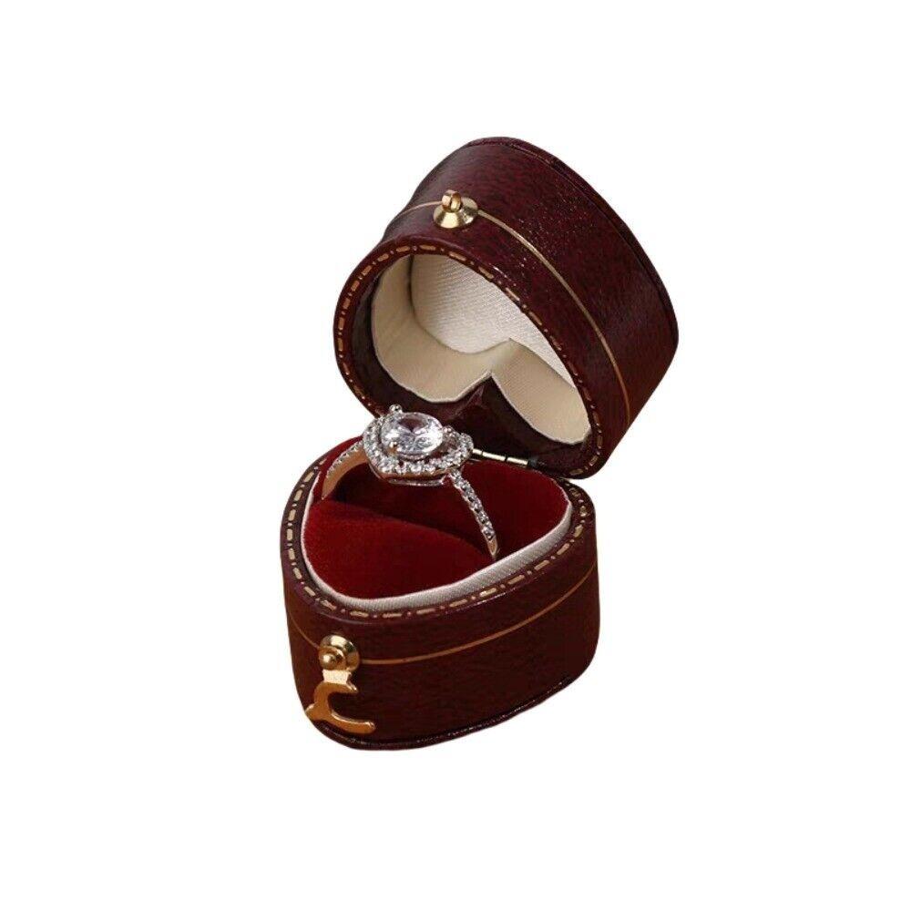 Storage Organizer Octagonal Earrings Ring Box Square High-quality Jewelry Display Case Heart Shaped Jewelry Case Wedding