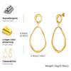 Irregular Geometric Earrings for Women Gold Color Stainless Steel High Quality Earrings Exaggerated Party Jewelry Gift